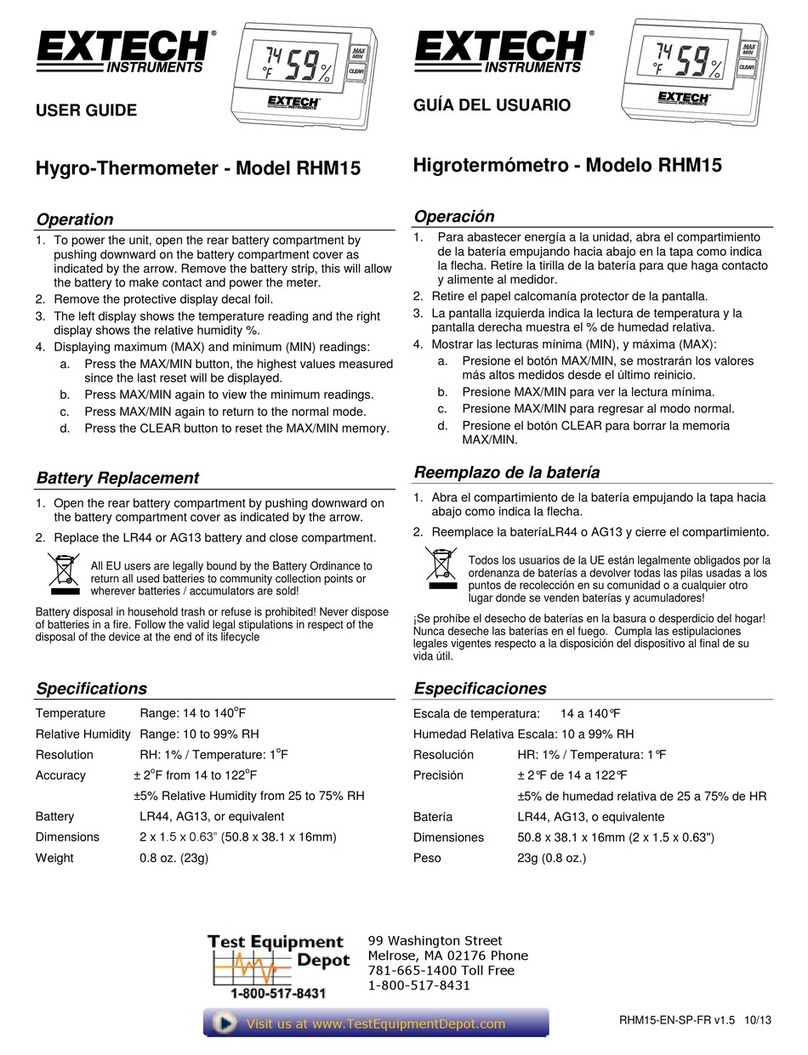 Extech Instruments RHM15 user guide
