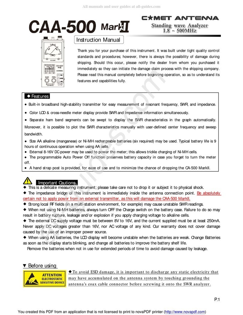 Comet Antenna CAA-500 MarkII instruction manual