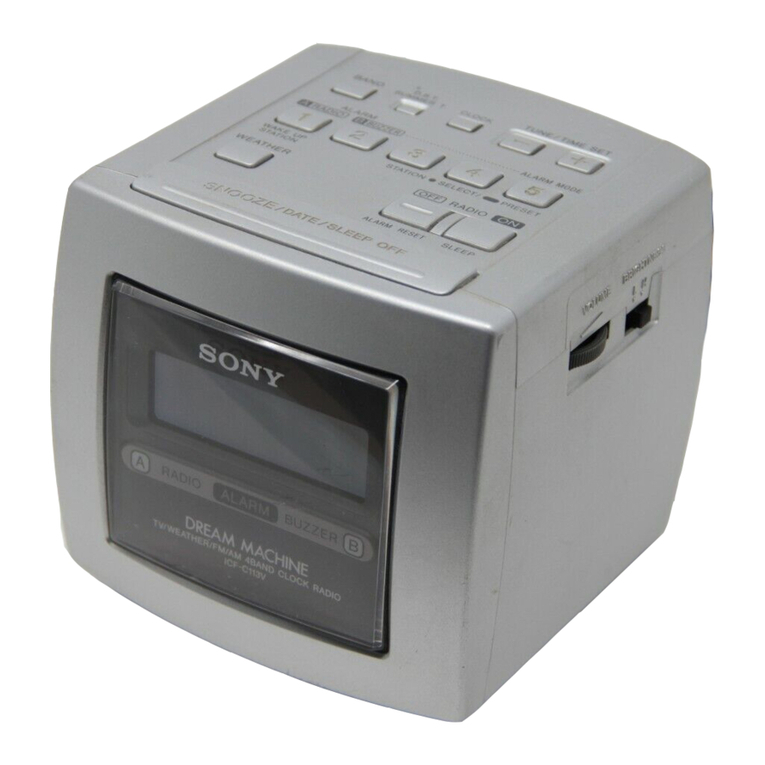 Sony Dream Machine ICF-C113 User manual