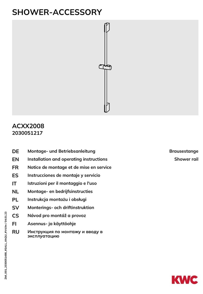 KWC ACXX2008 Installation and operating instructions
