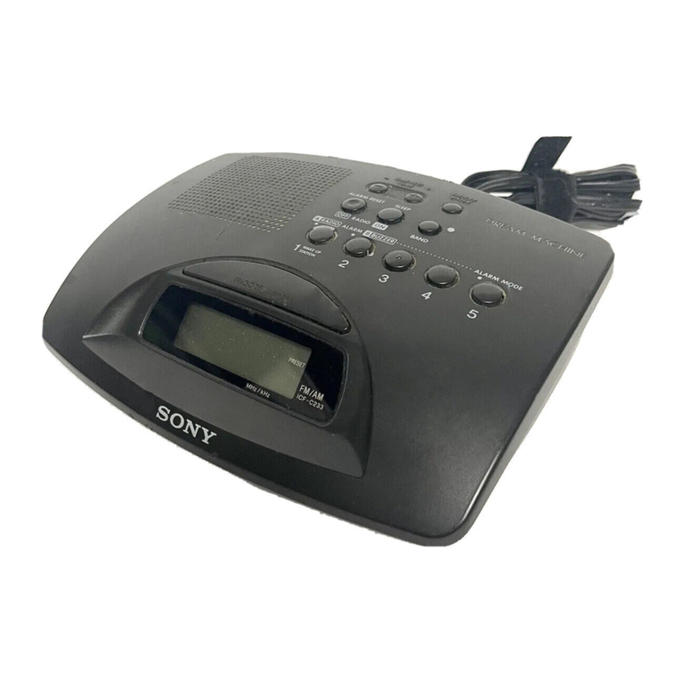 Sony Dream Machine ICF-C233 user manual