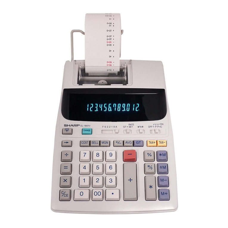 Sharp EL-1801V User manual