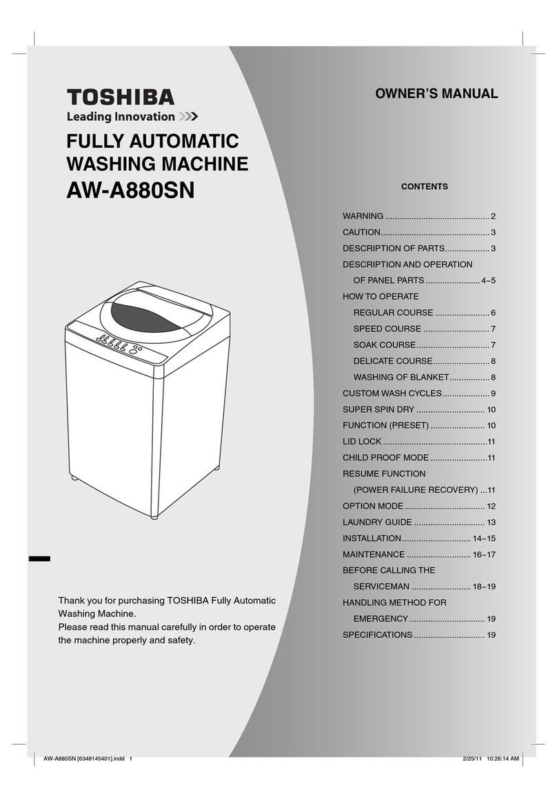 Toshiba AW-A880SN User manual Toshiba AW-A880SN User manual