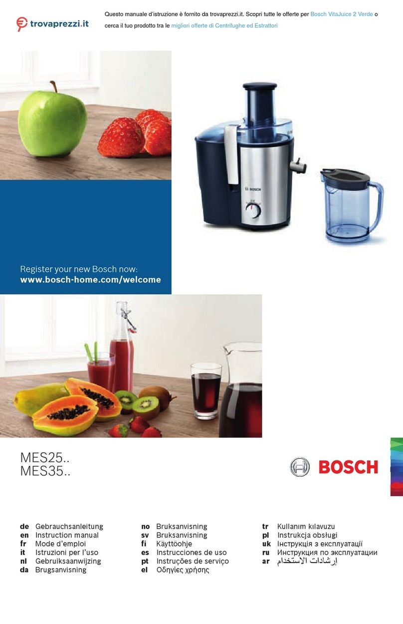 Bosch VitaJuice 2 MES25 Series User manual