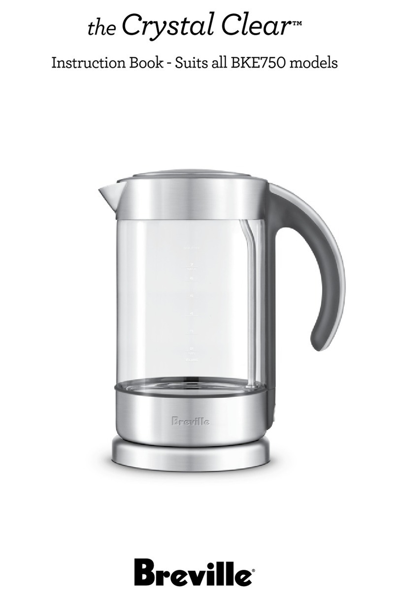 Breville Crystal Clear BKE750 Instruction book