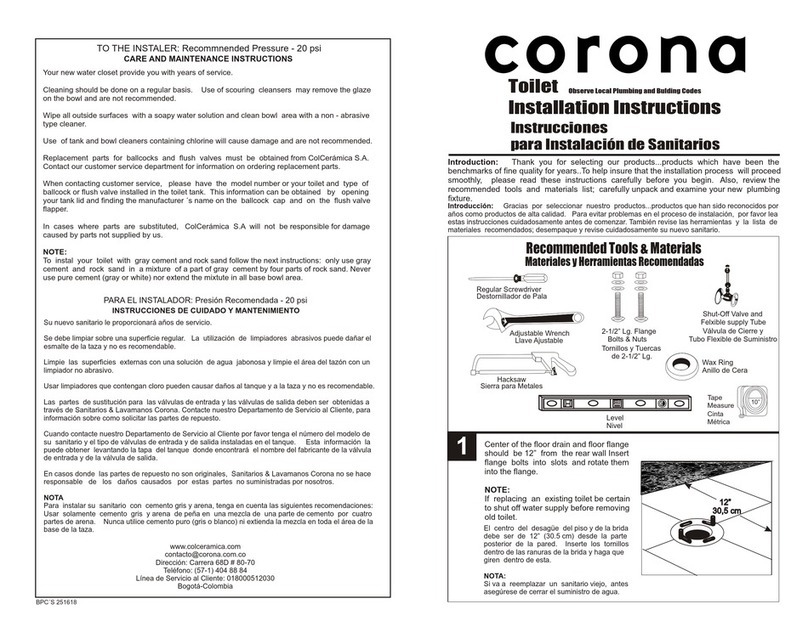 CORONA 251618 installation instructions