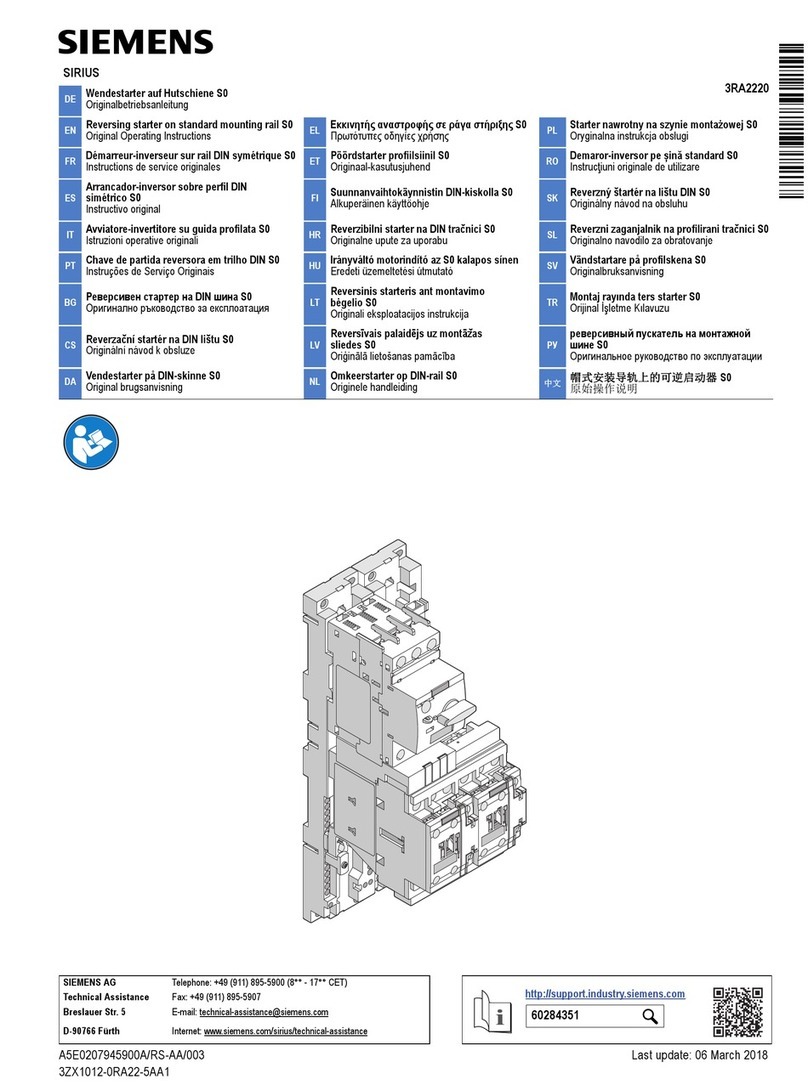 Siemens 3RA2220 User manual Siemens 3RA2220 User manual
