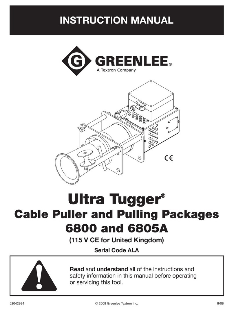 Textron Greenlee Ultra Tugger 6805A User manual Textron Greenlee Ultra Tugger 6805A User manual
