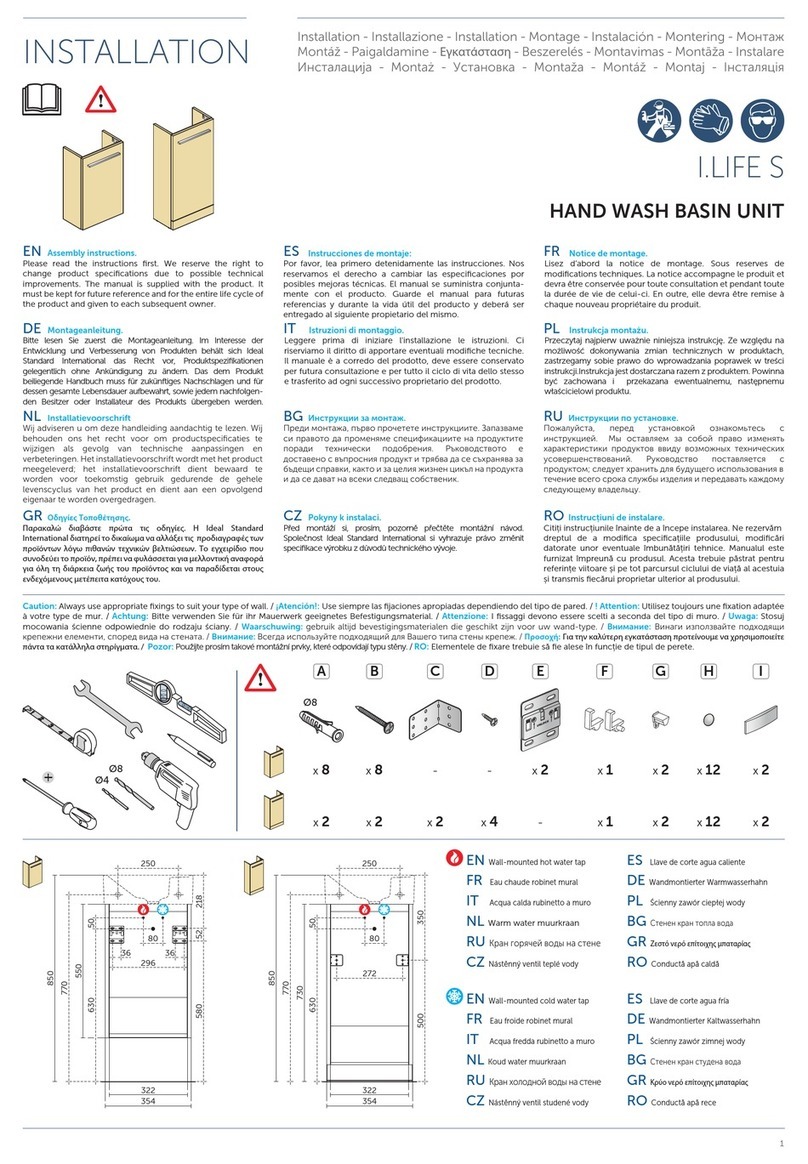 Ideal-Standard I.LIFE S T5302DU User manual