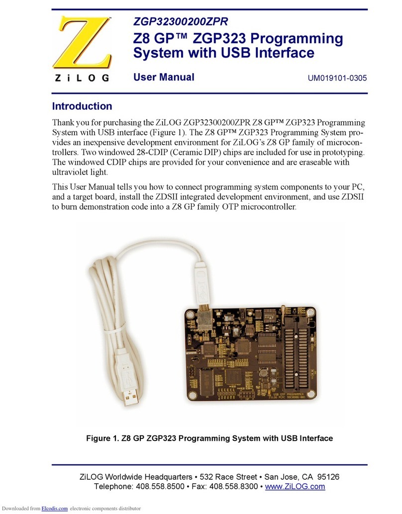 ZiLOG Z8 GP ZGP323 User manual ZiLOG Z8 GP ZGP323 User manual