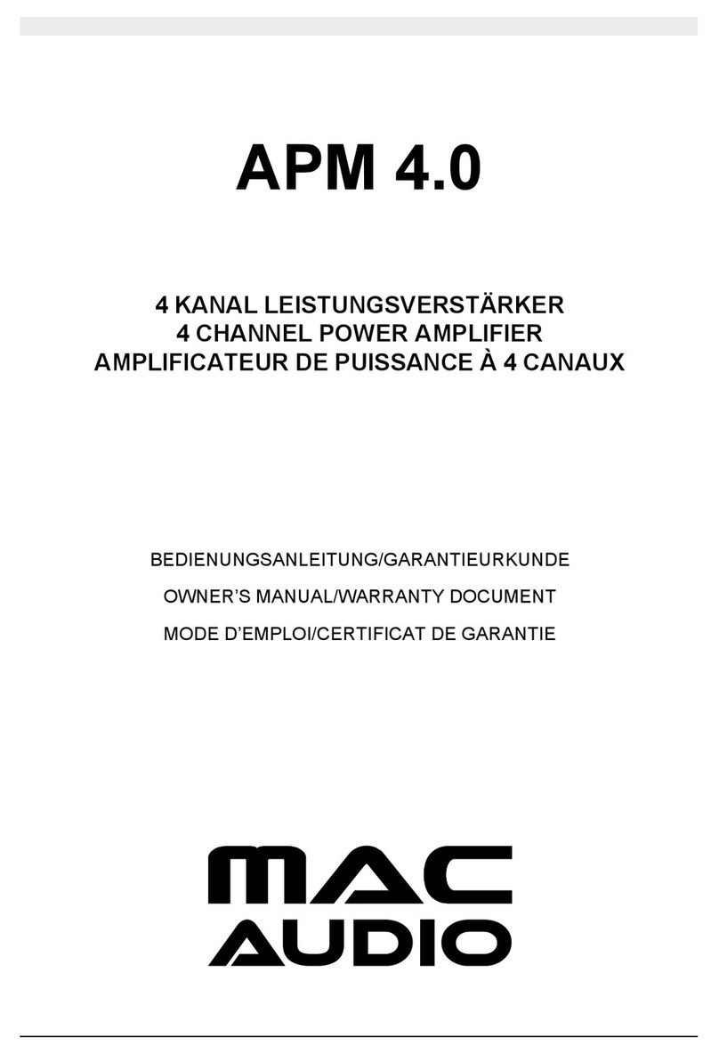 MAC Audio APM 4.0 Owner's manual/warranty document