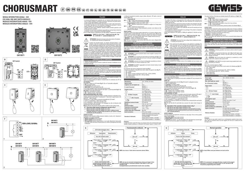 Gewiss CHORUSMART GW10671 User manual