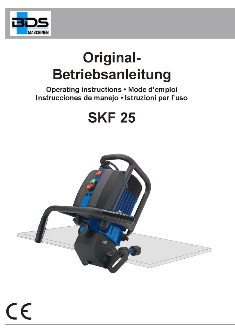 BDS Maschinen SKF 25 operating instructions