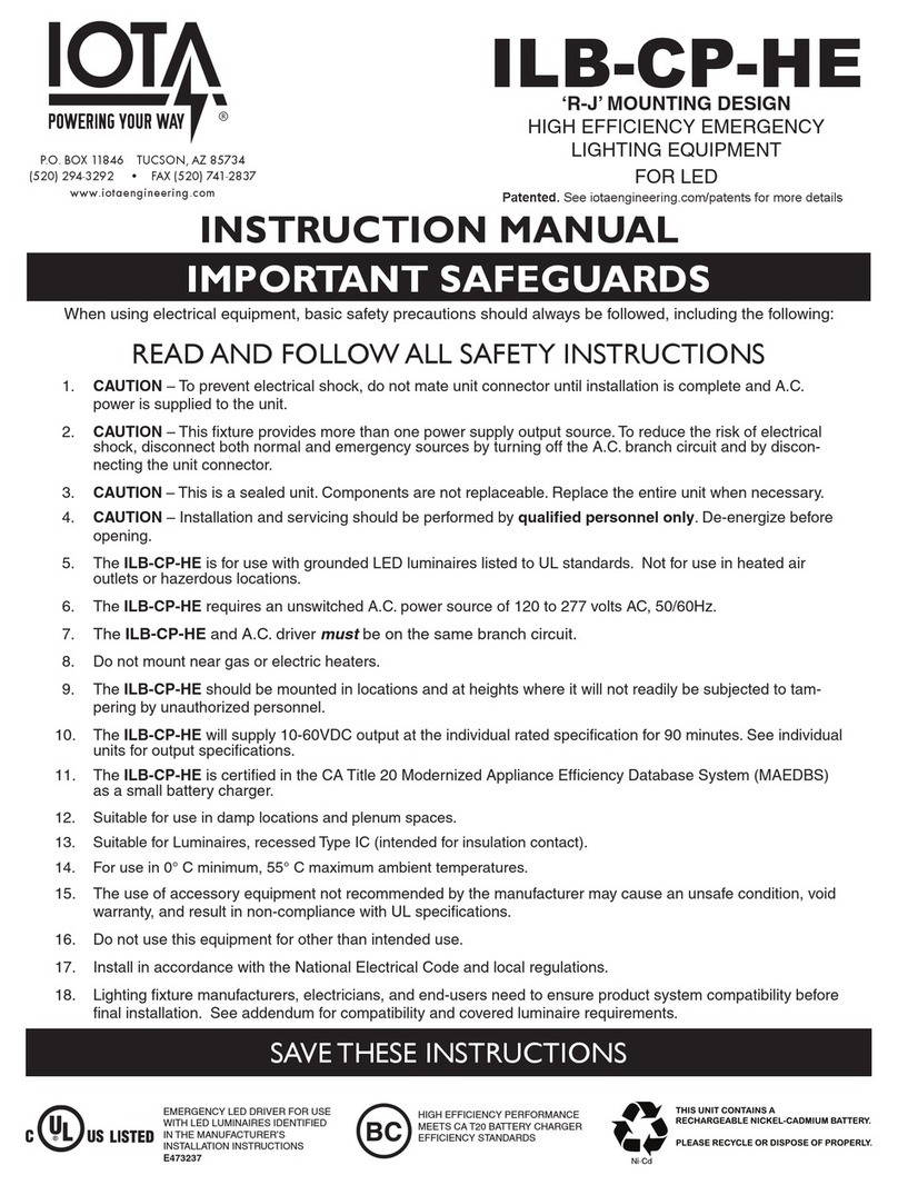 IOTA ILB-CP-HE Series instruction manual
