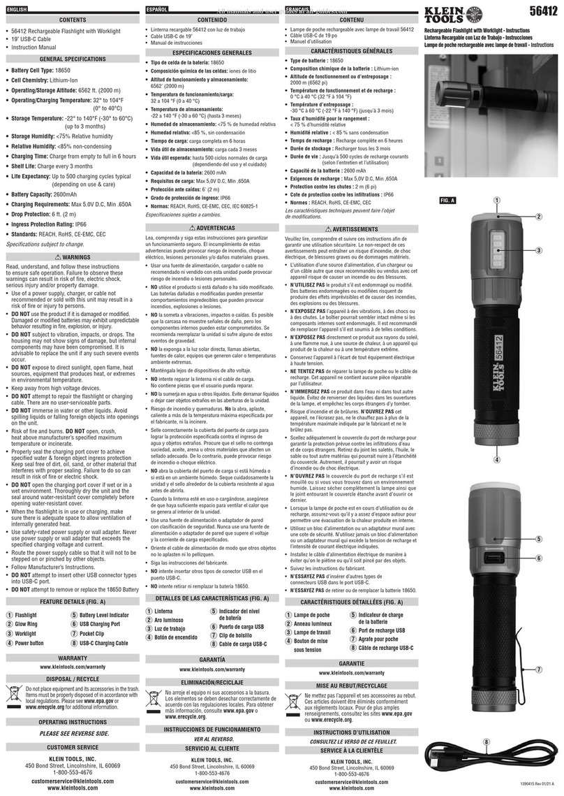 Klein Tools 56412 User manual