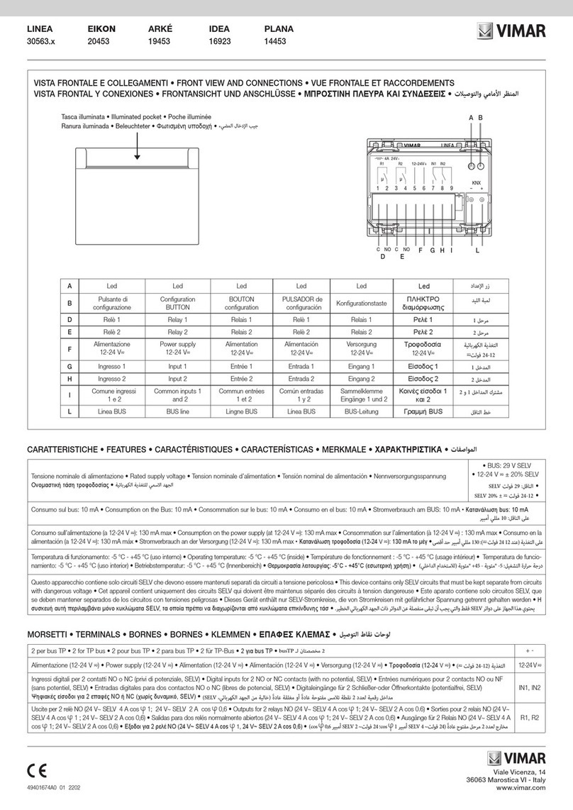 Vimar Eikon User manual
