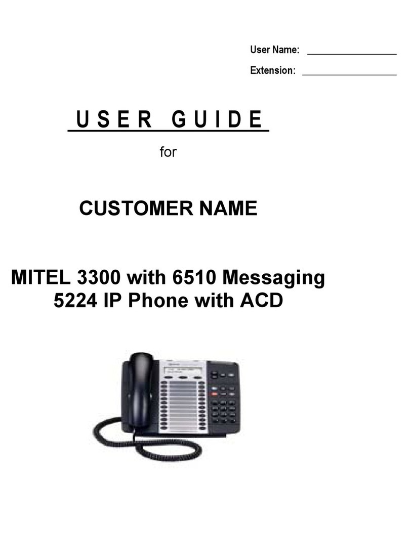 Mitel 3300 User manual