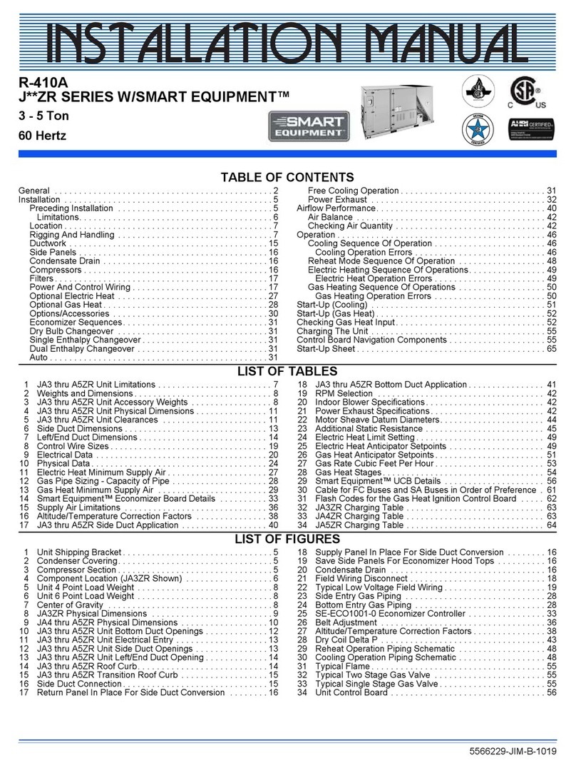 Johnson Controls J ZR Series User manual