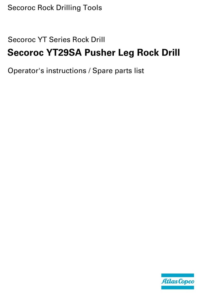 Atlas Copco Secoroc YT29SA Operator instructions