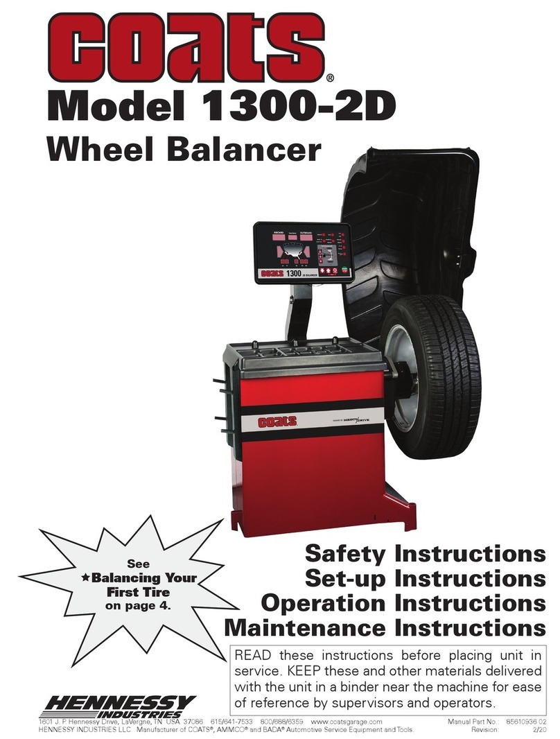 HENNESSY INDUSTRIES coats 1300-2D manual