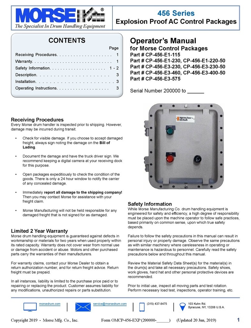 morse 456 Series quick start guide