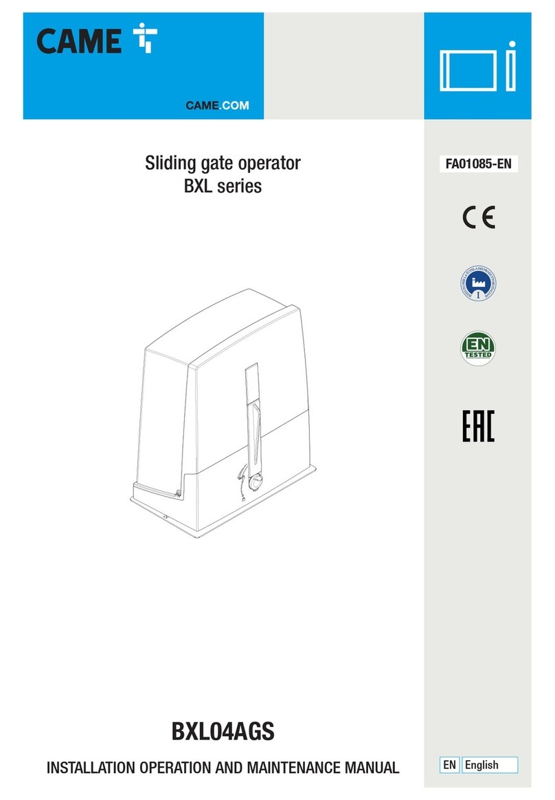 CAME BXL Series User manual CAME BXL Series User manual