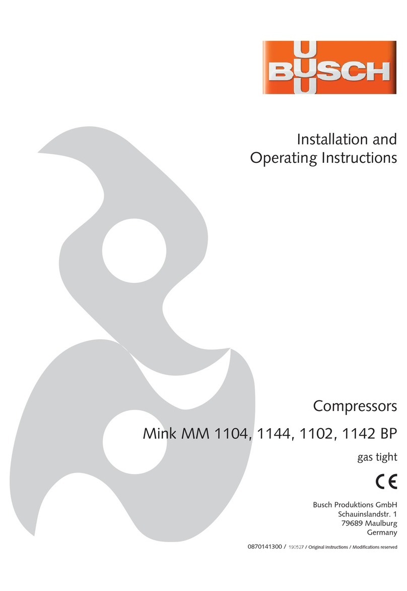 BUSCH MINK MM 1144 BP Installation and operating instructions