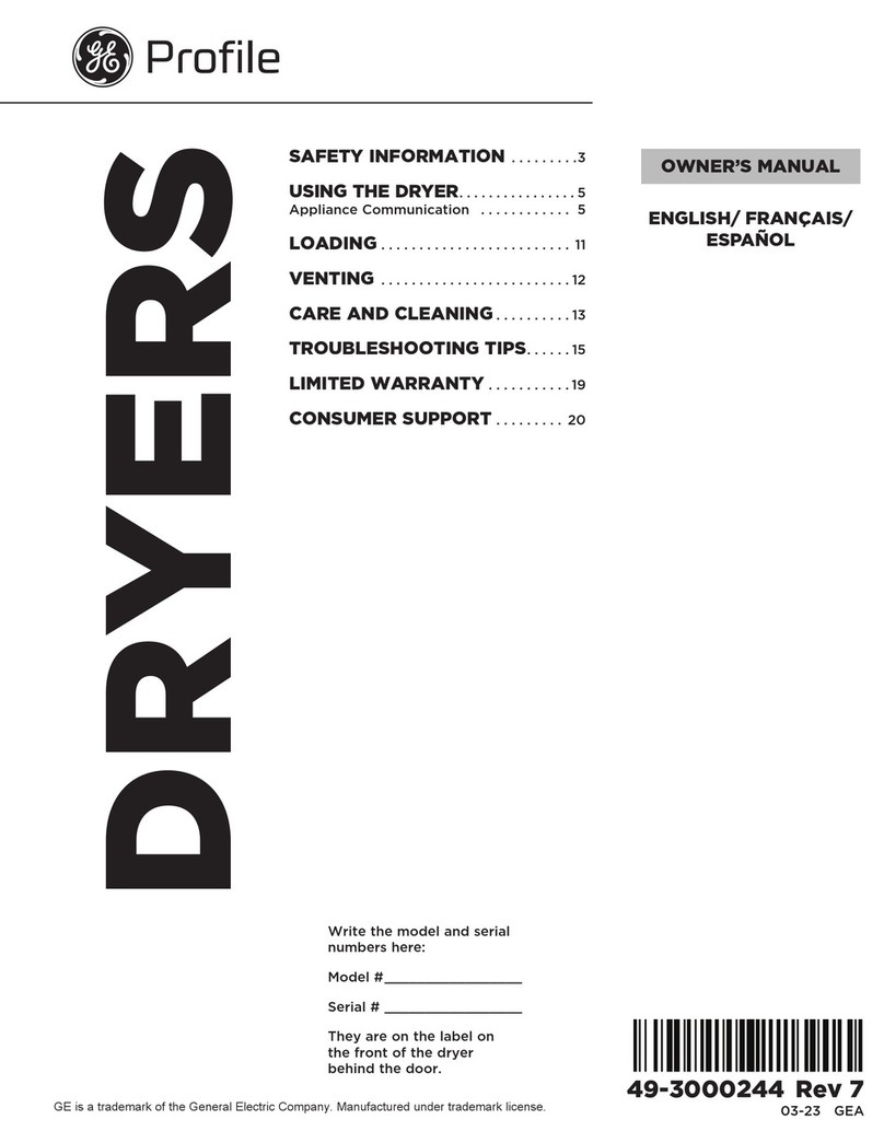 GE Profile PTD60EBPRDG User manual