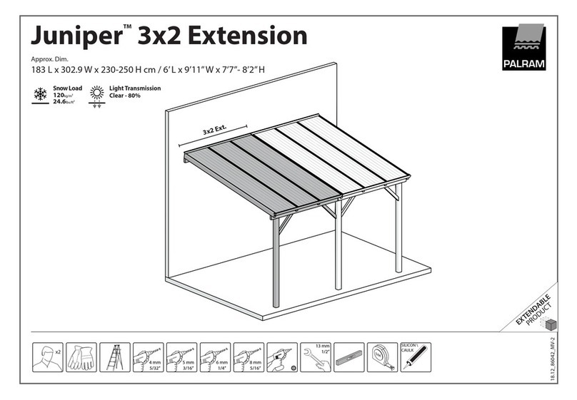 Palram Juniper 3x2 Extension User manual