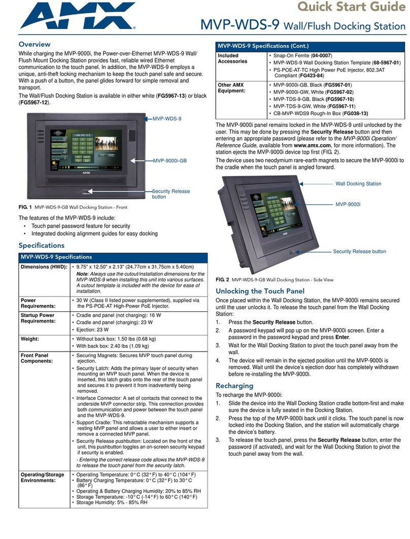 AMX MVP-WDS-9 User manual