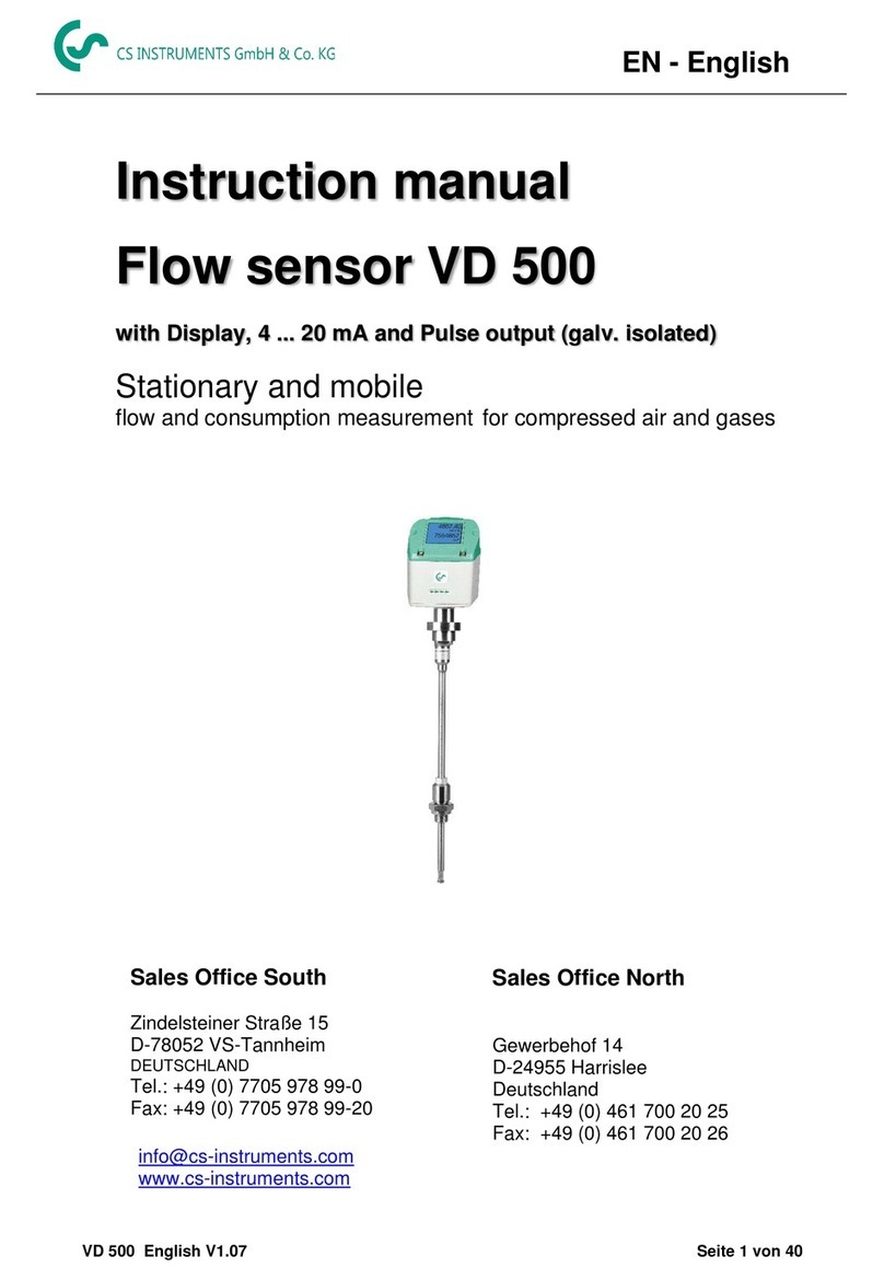 CS Instruments VD 500 User manual