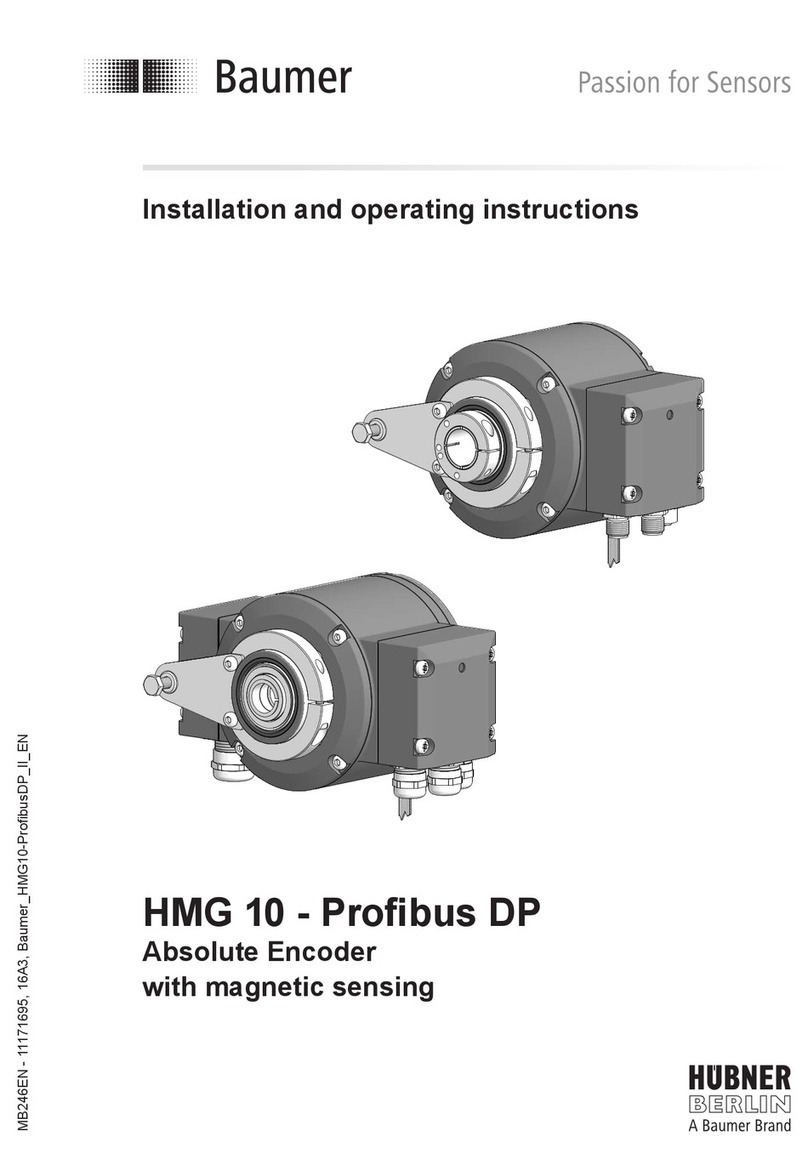 Baumer HUBNER BERLIN Proibus DP HMG 10 Installation and operating instructions Baumer HUBNER BERLIN Proibus DP HMG 10 Installation and operating instructions