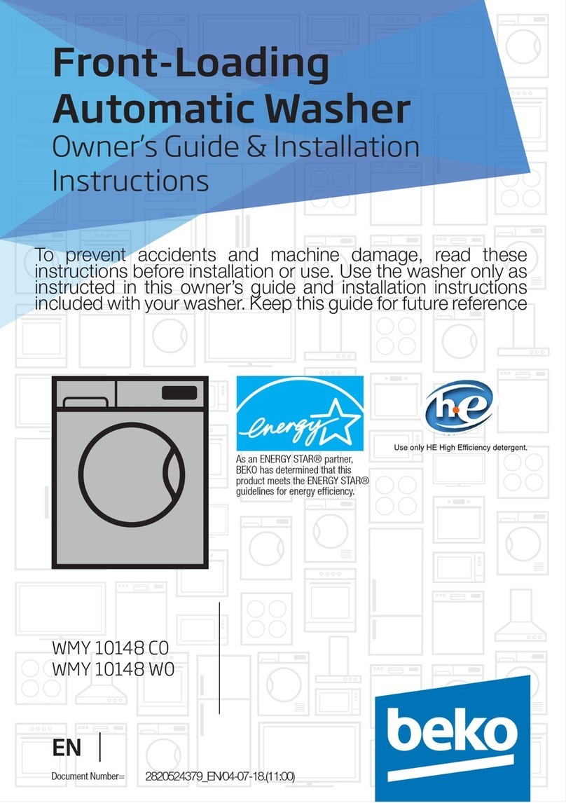 Beko WMY 10148 C0 Owner's guide & instruction manual