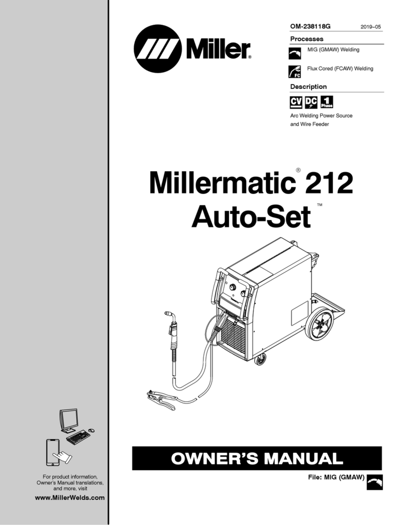 Miller Millermatic 212 Auto-Set User manual