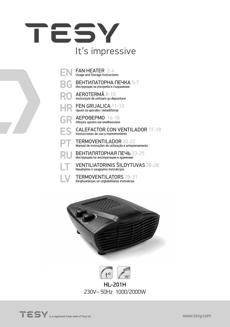TESY HL-201H Usage and Storage Instructions