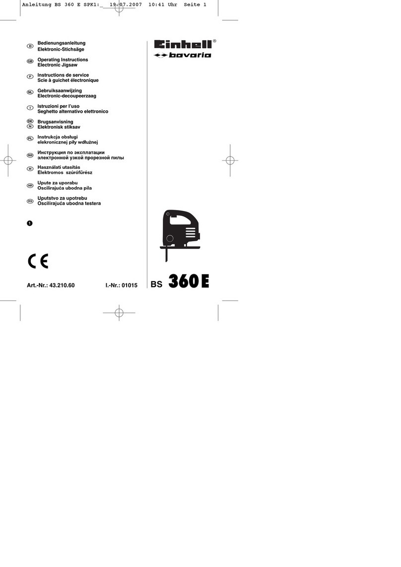 EINHELL BAVARIA BS 360E User manual