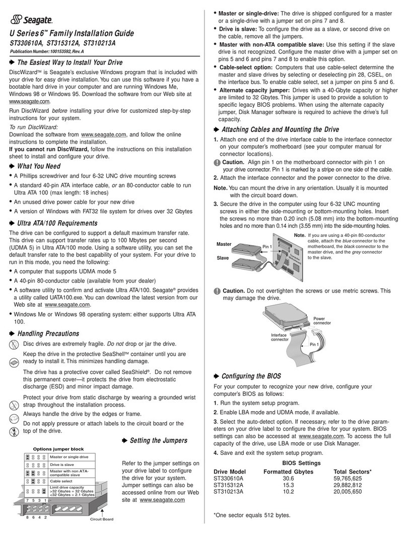 Seagate ST315312A User manual
