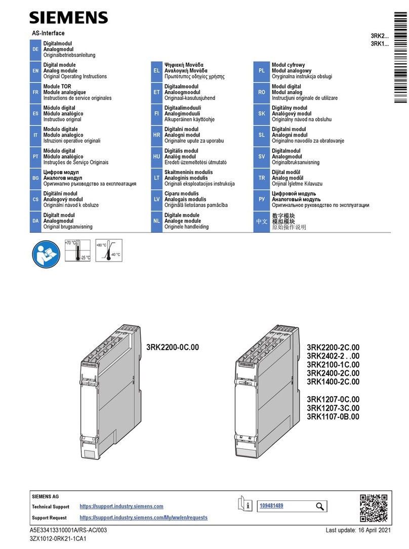 Siemens 3RK2 Series Original operating instructions