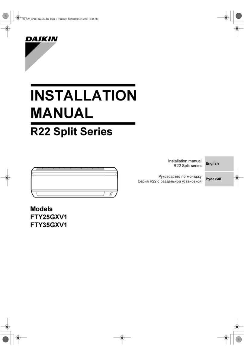 Daikin FTY35GXV1 User manual Daikin FTY35GXV1 User manual