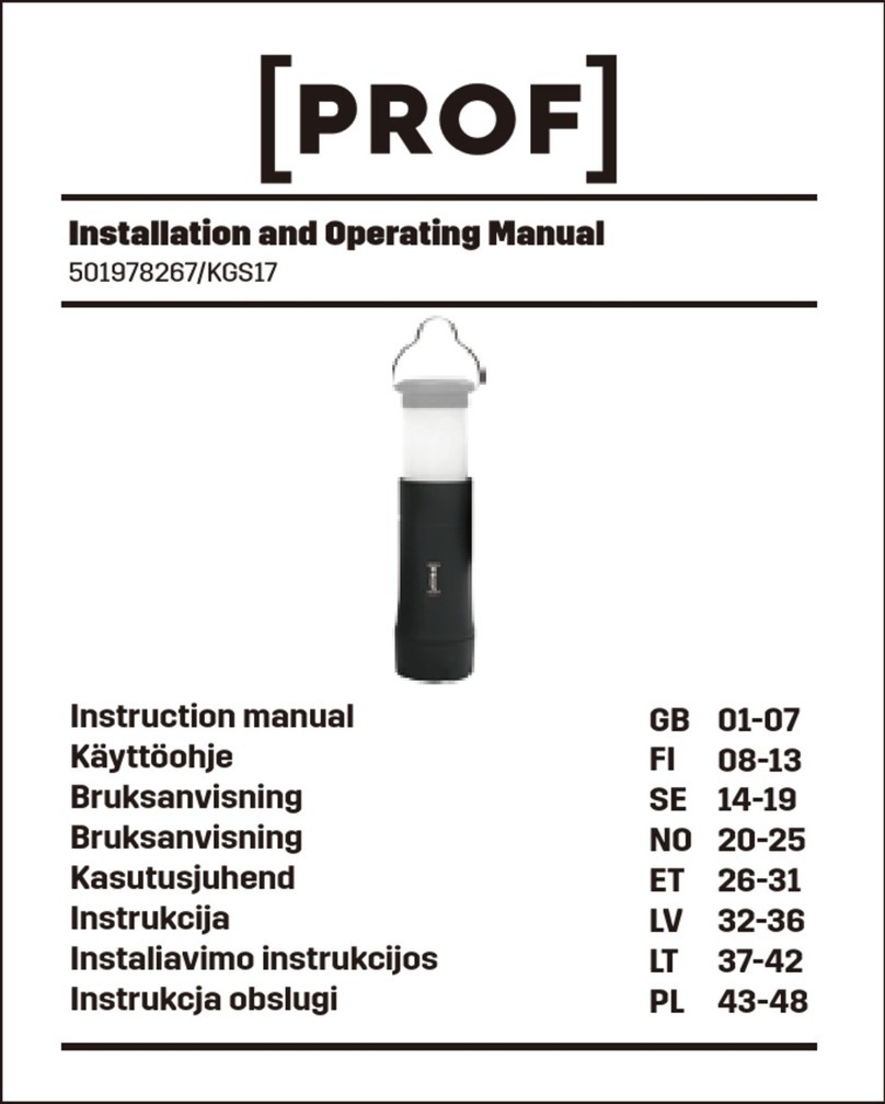 PROF KGS17 Installation and operating manual