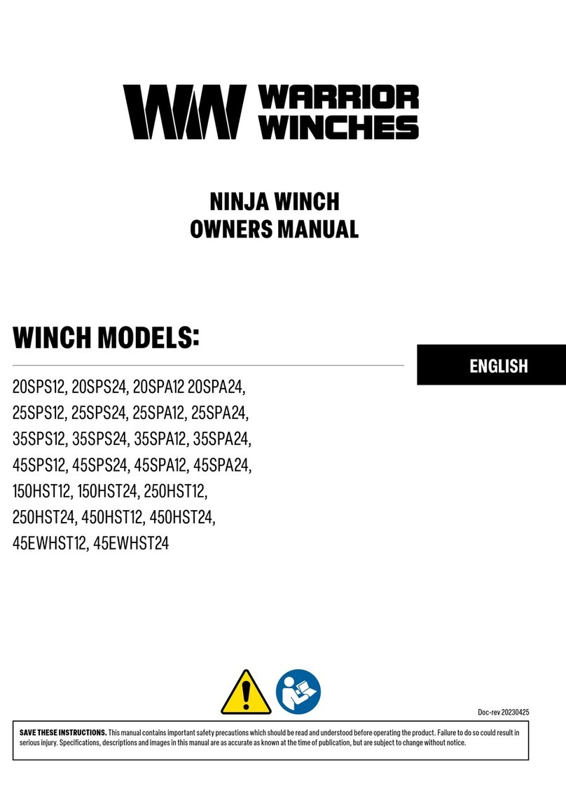 Warrior Winches 20SPS12 User manual