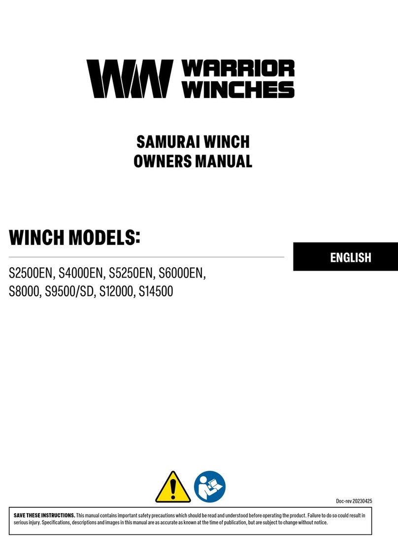 Warrior Winches S2500EN owner's manual