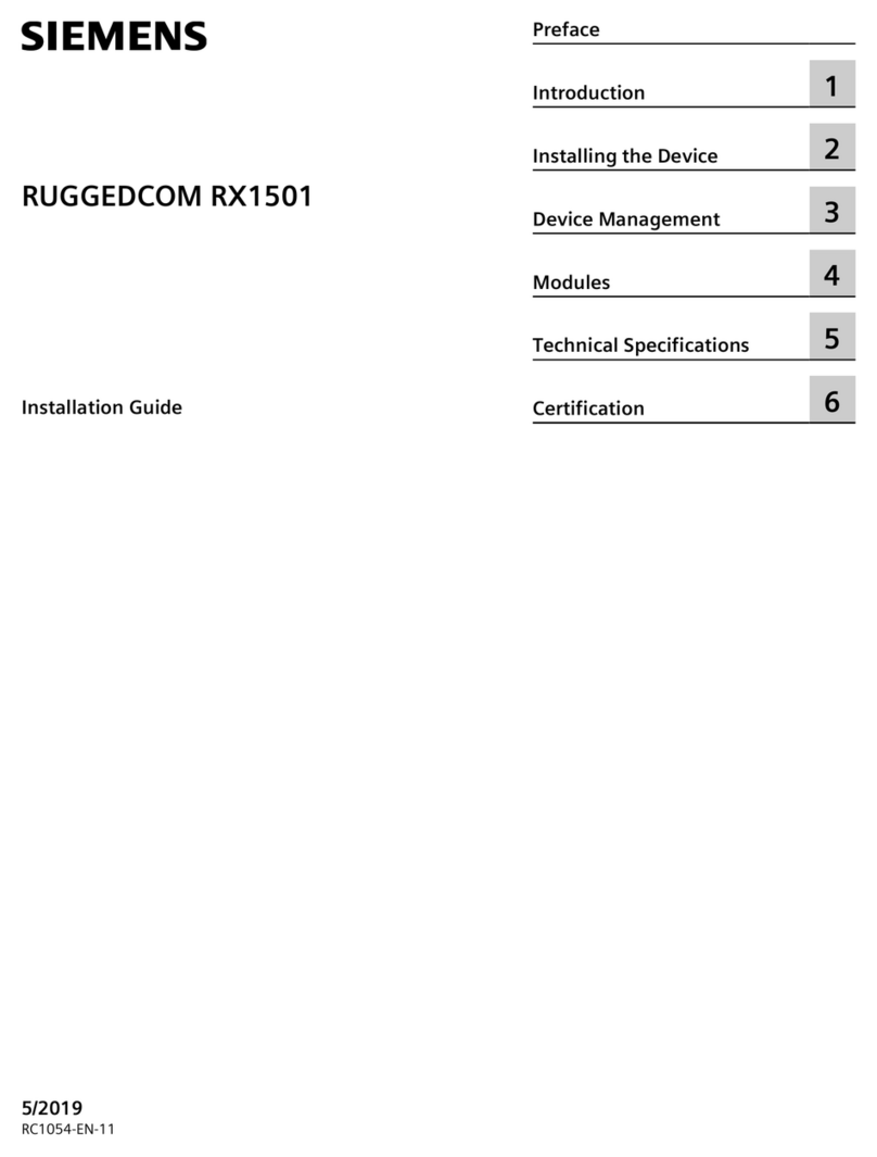 Siemens RUGGEDCOM RX1501 User manual