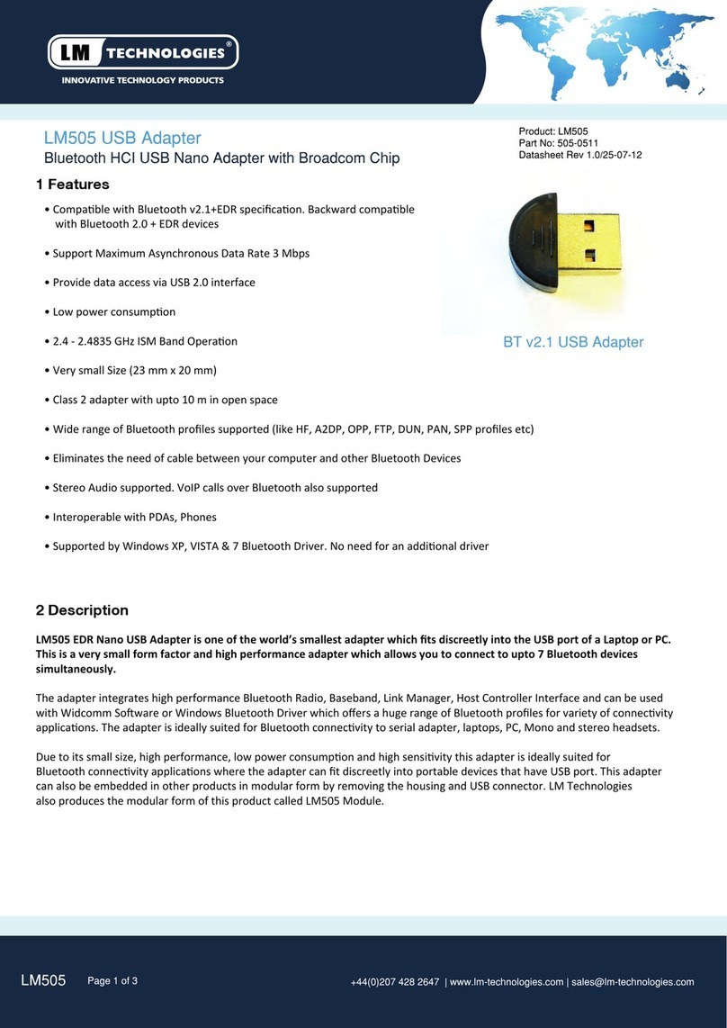 LM Technologies LM505 manual