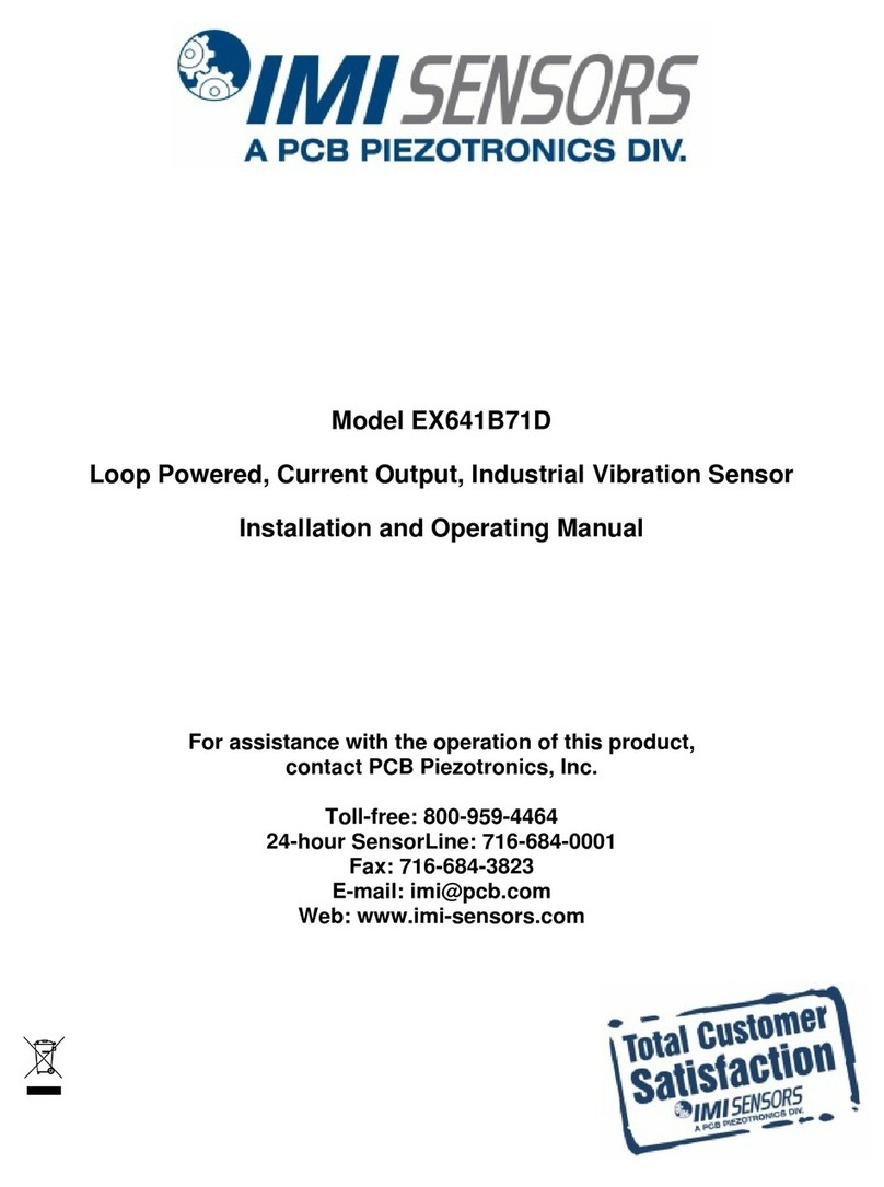 PCB Piezotronics IMI SENSORS EX641B71D Installation and operating manual PCB Piezotronics IMI SENSORS EX641B71D Installation and operating manual