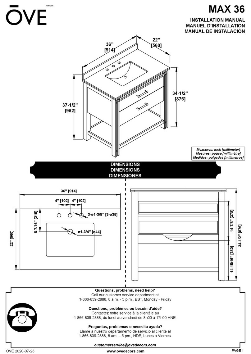 OVE MAX 36 installation manual