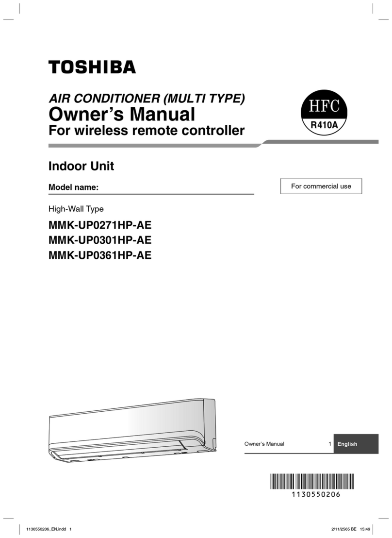 Toshiba MMK-UP0271HP-AE User manual