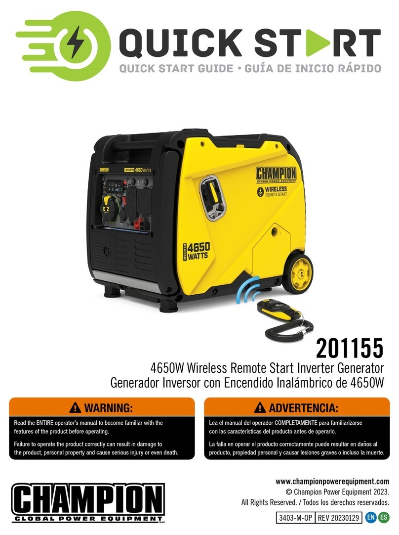 Champion 201155 quick start guide
