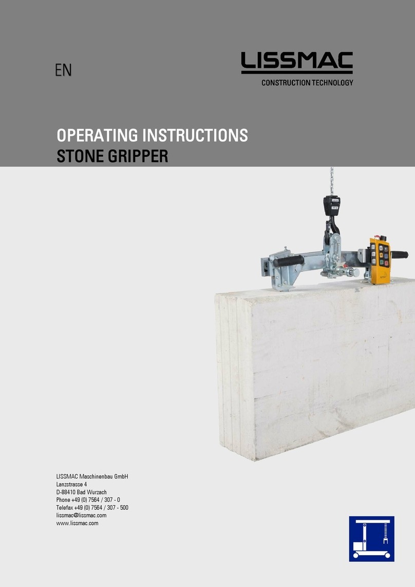 Lissmac SG 125/250 B30 operating instructions