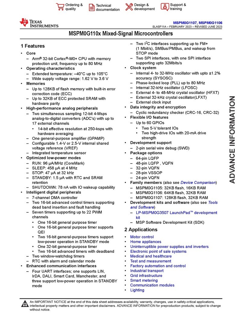 Texas Instruments MSPM0G110 Series Owner's manual